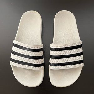Adidas striped slides